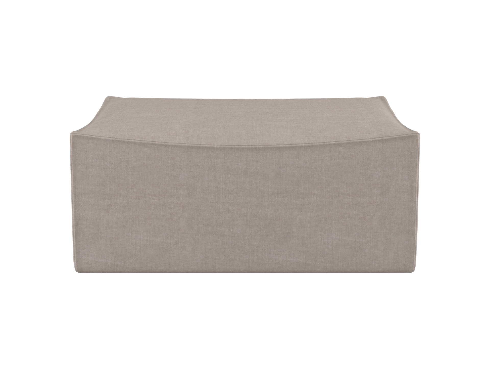 Catena Pouf Rectangular S501 - Cotton Linen - Natural