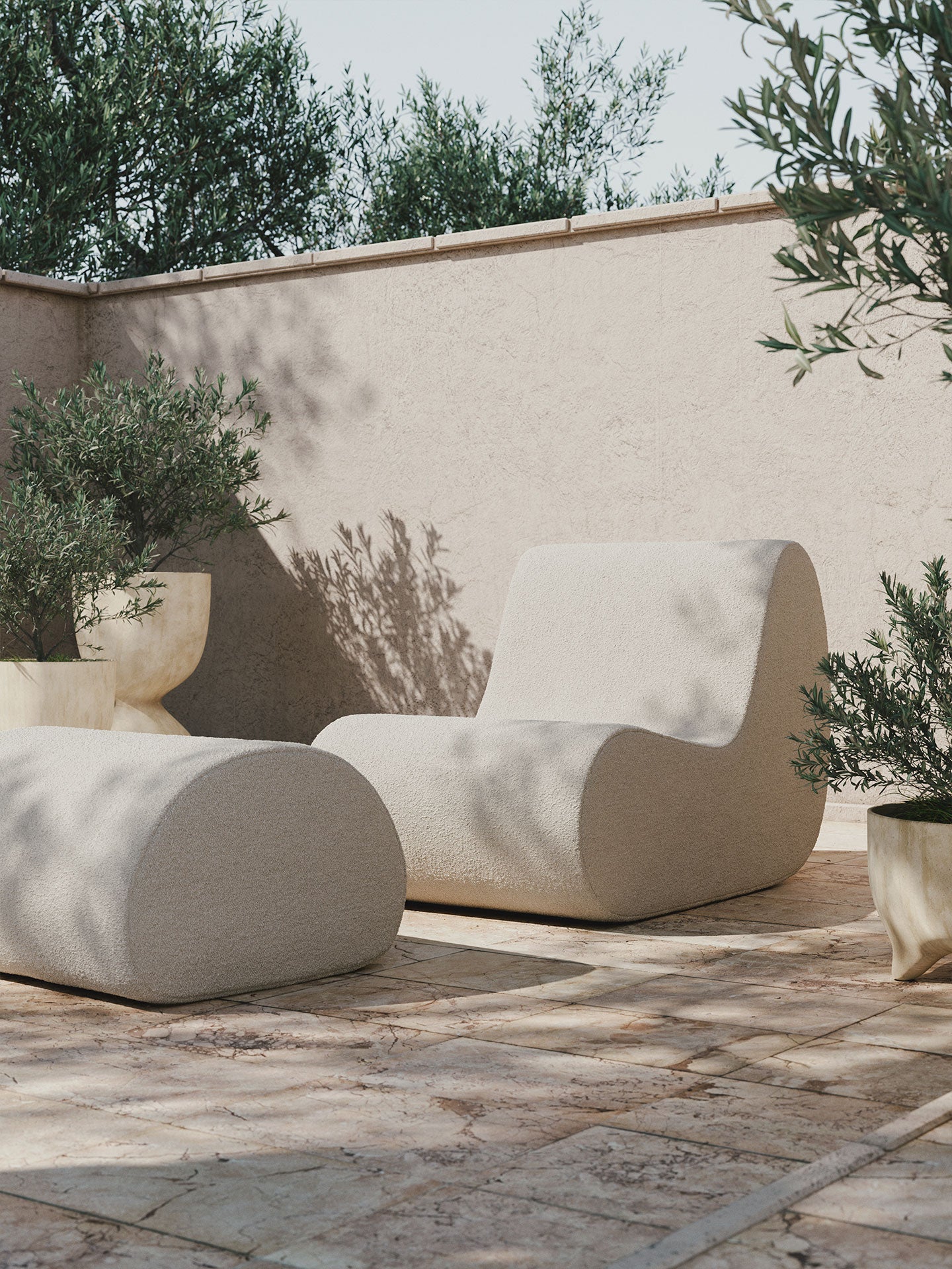 Rouli Center Module - Pure Bouclé - Off-white | Ferm Living
