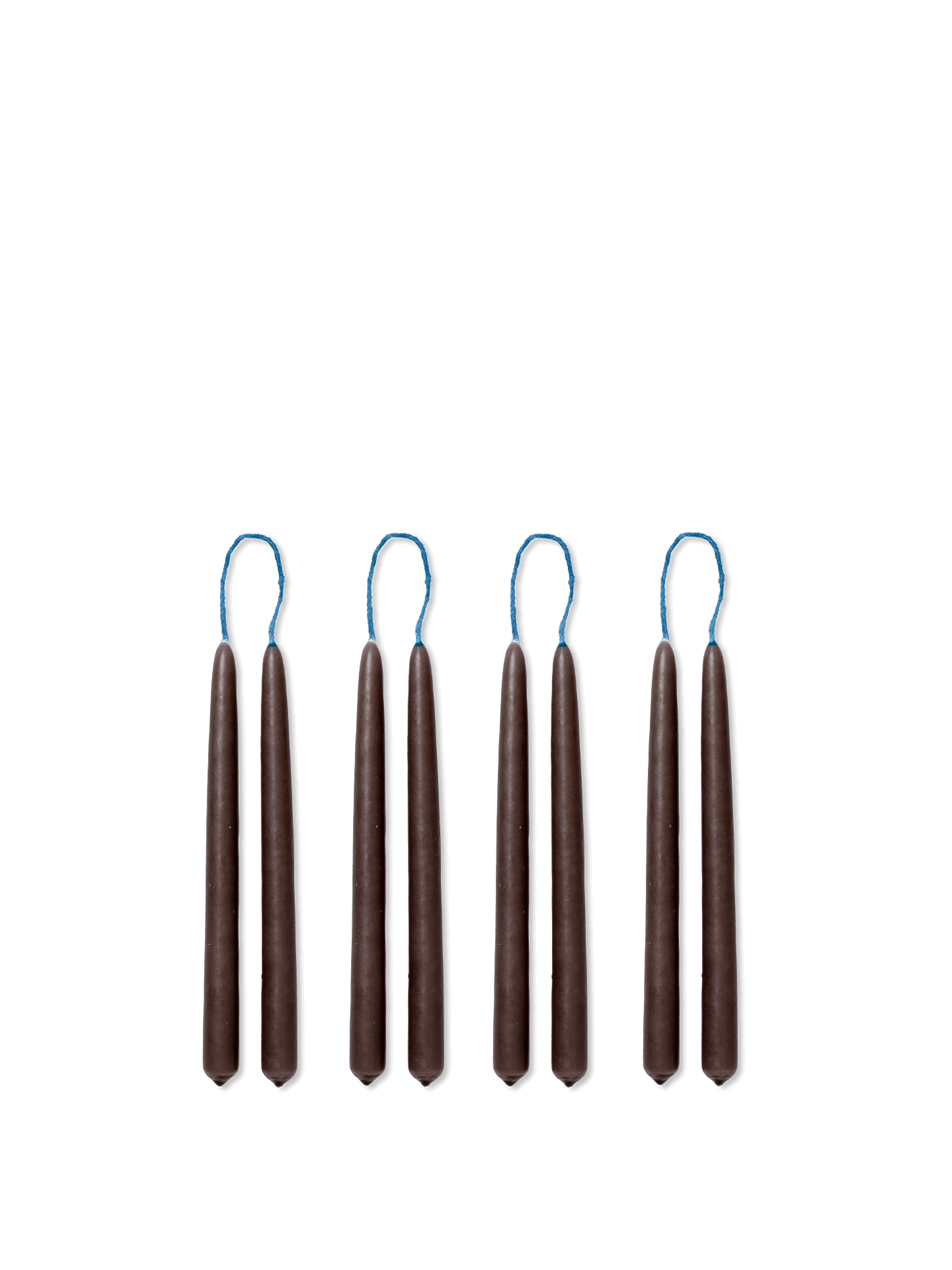 Dipped Candles - Set of 8 - Brown