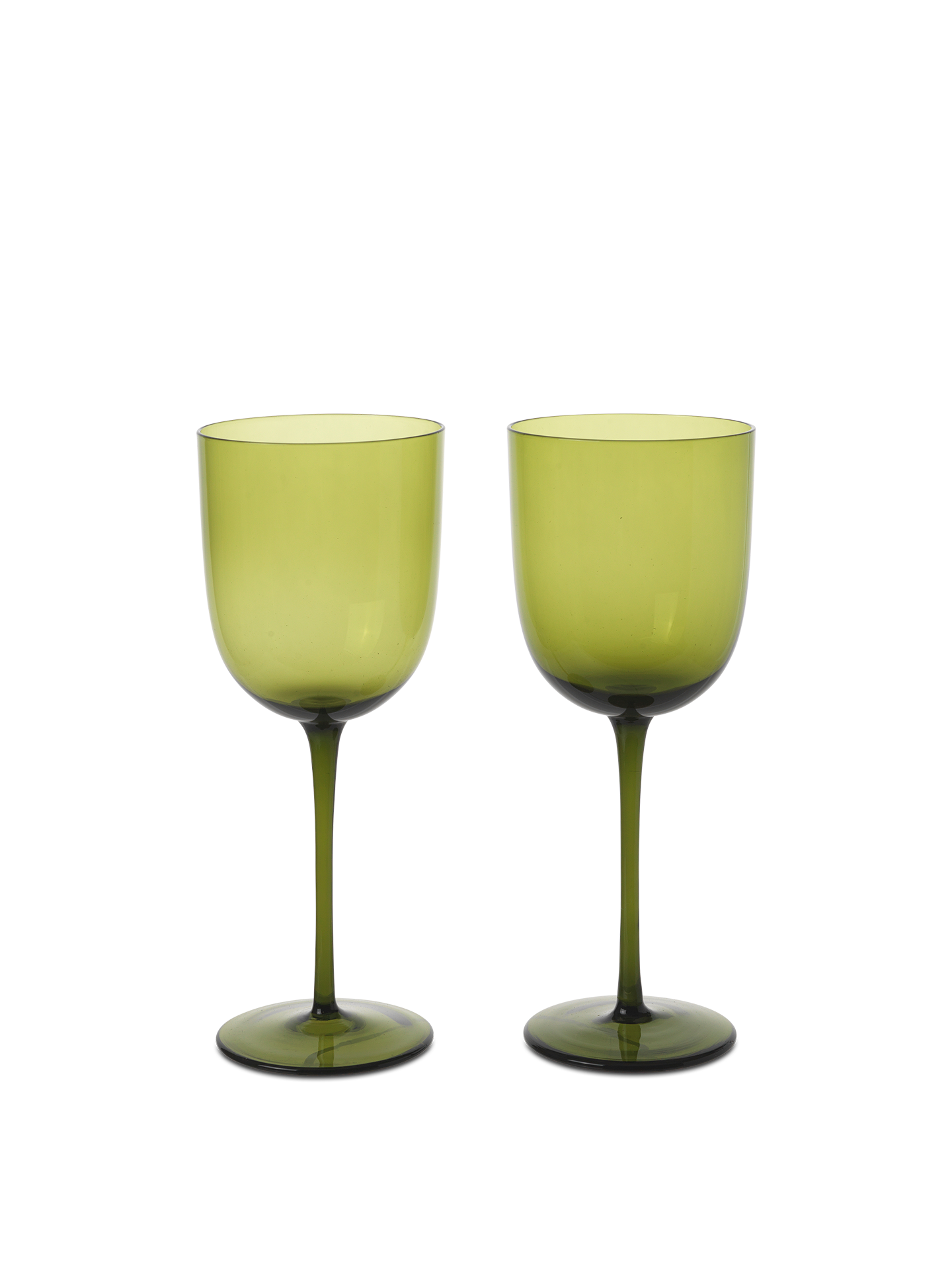 Host White Wine Glasses - Set of 2 - Moss Green