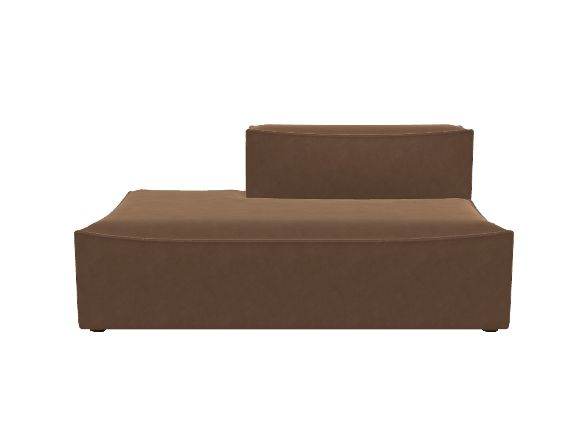 Catena Sofa Open End Left L300 - Rich Velvet - Soft Brown