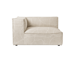 Catena Sofa Armrest Left L400 en Can Lis arena/blanco roto con patrón de líneas tejidas