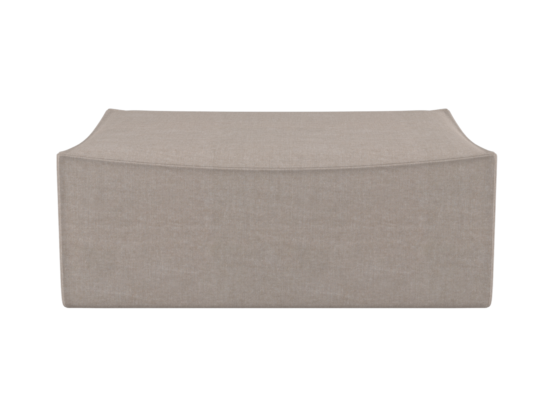 Catena Pouf Rectangular L501 - Cotton Linen - Natural