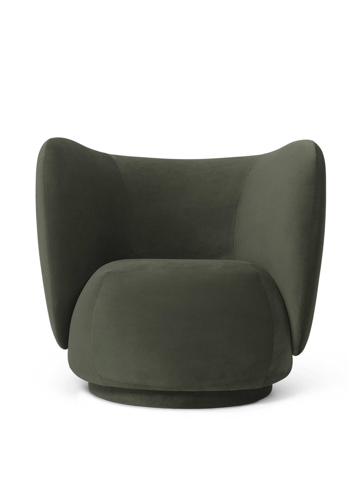 Rico Lounge Chair - Swivel - Rich Velvet - Pine
