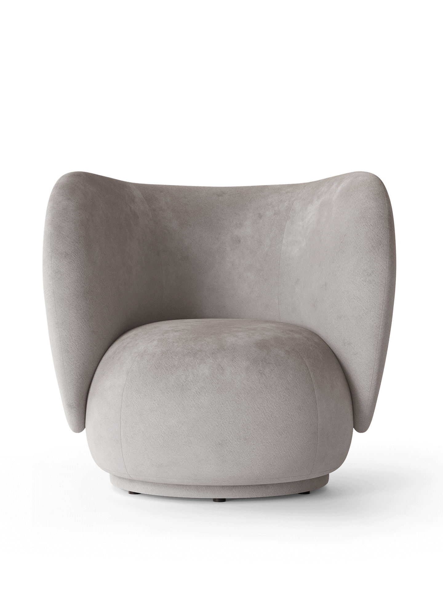 Rico Lounge Chair - Swivel - Faded Velvet - Concrete
