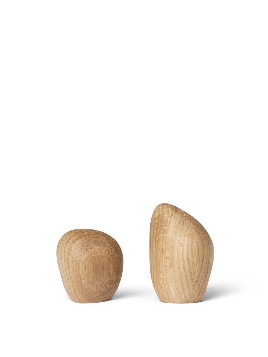 Cairn Salt and Pepper Shakers - Set of 2 - Oak | fem LIVING – Ferm