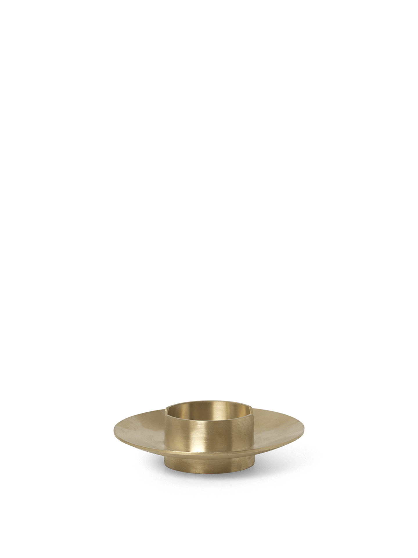 Block Candle Holder - Brass