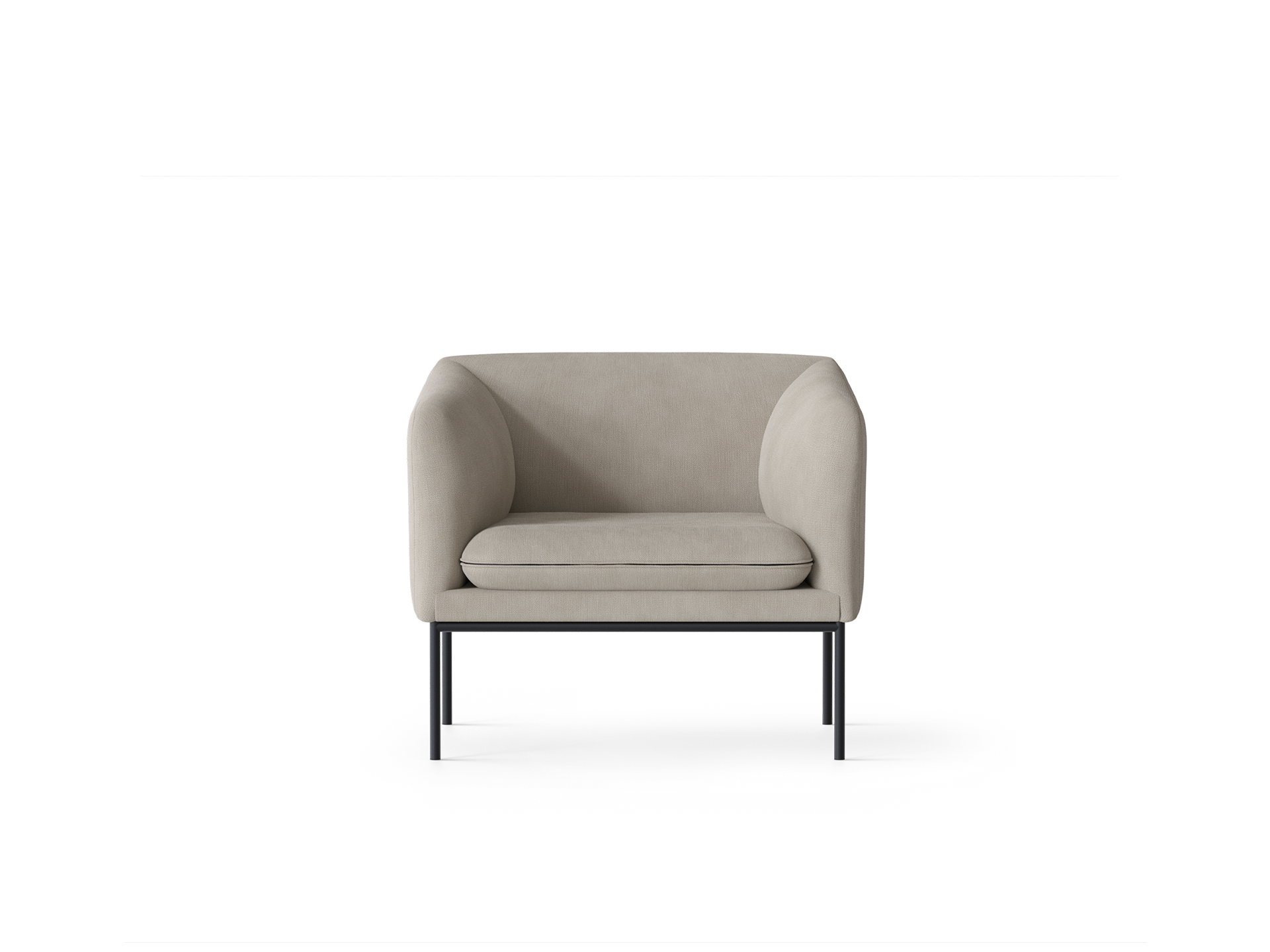 Turn 1-Seater - Cotton Linen - Natural