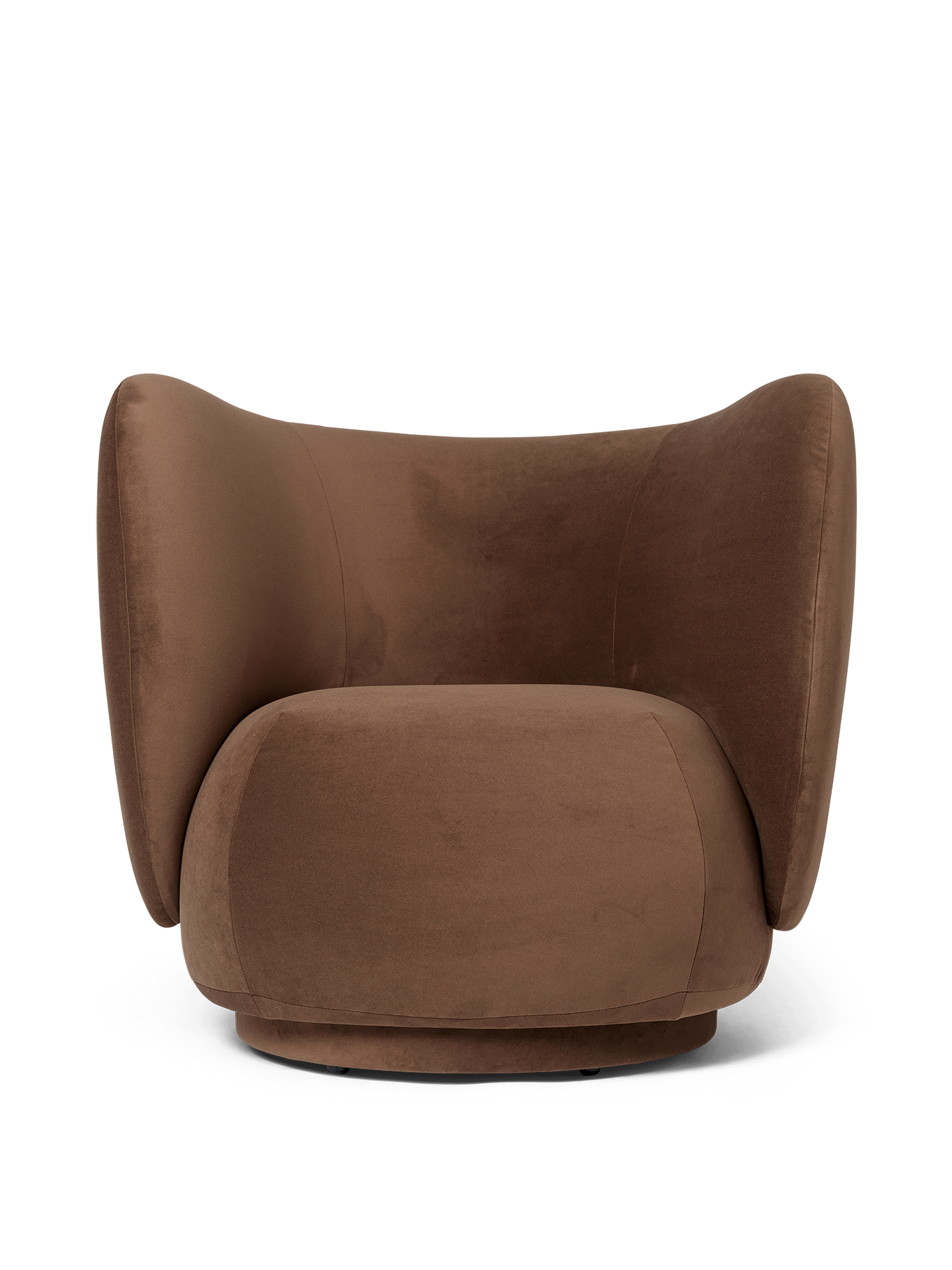 Rico Lounge Chair - Rich Velvet - Soft Brown