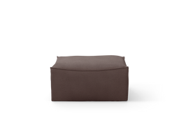 Catena Pouf Square S500 in Braun, quadratischer gepolsterter Pouf