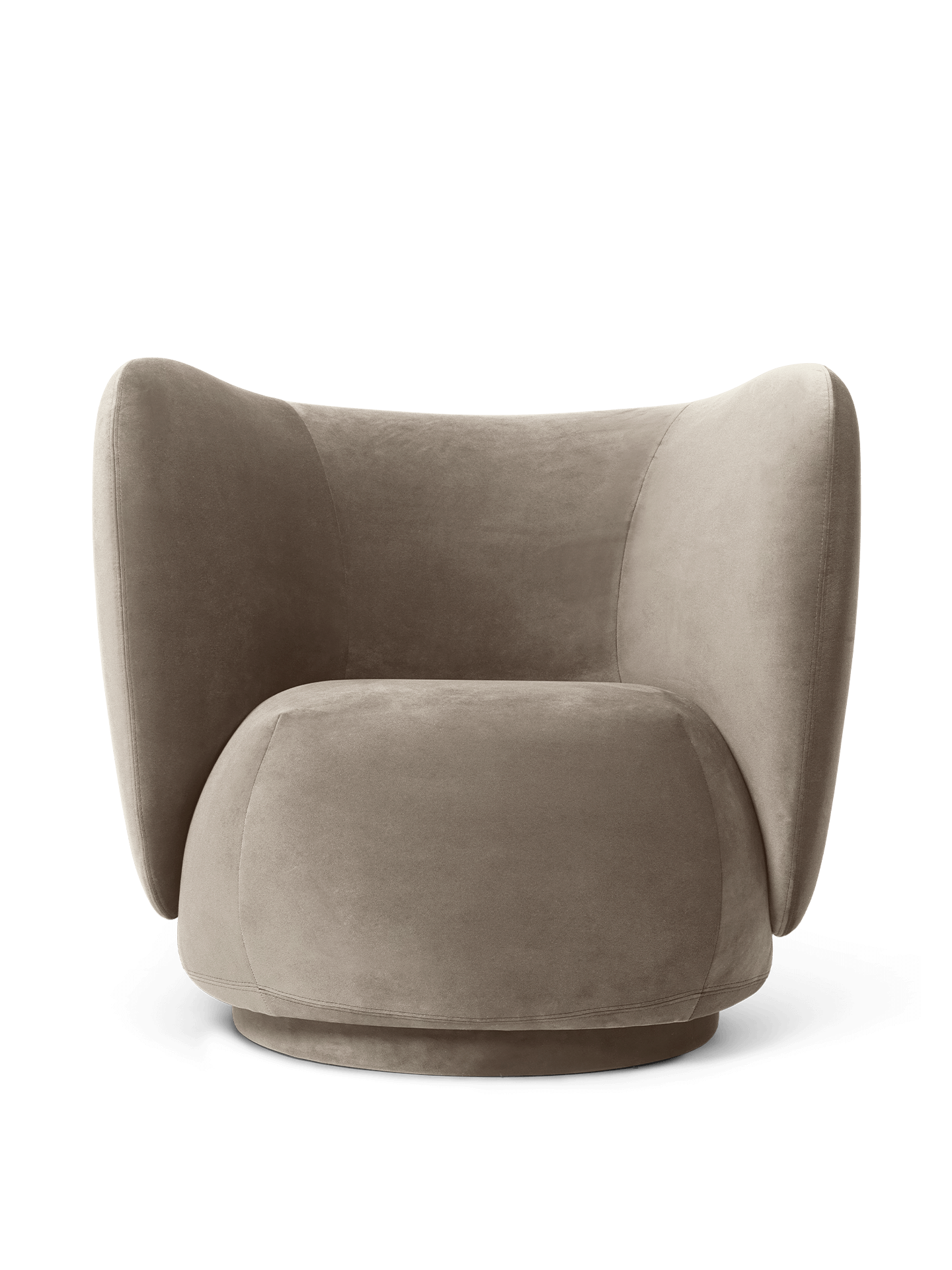 Rico Lounge Chair - Rich Velvet - Beige