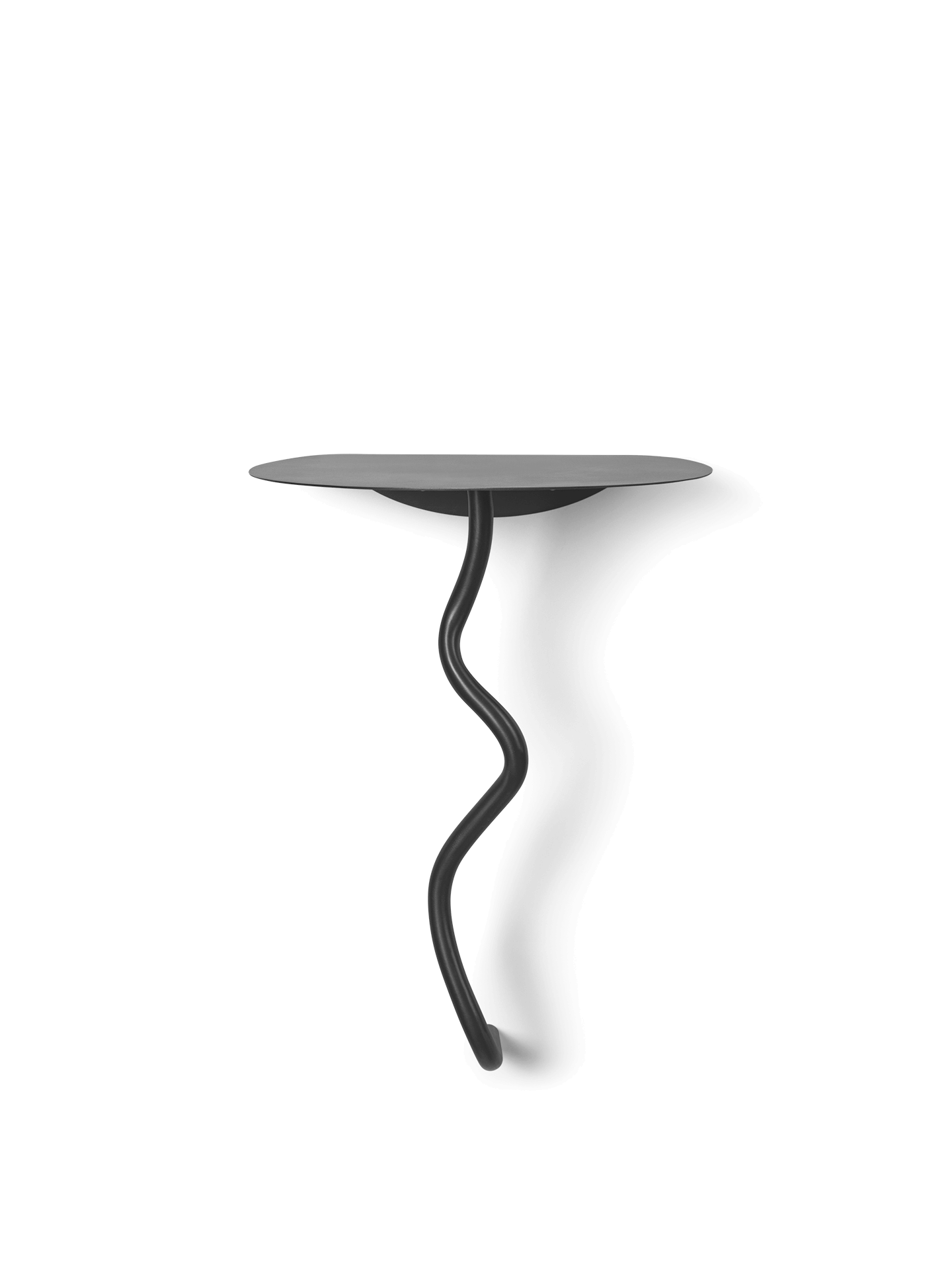 Curvature Wall Table - Black Brass