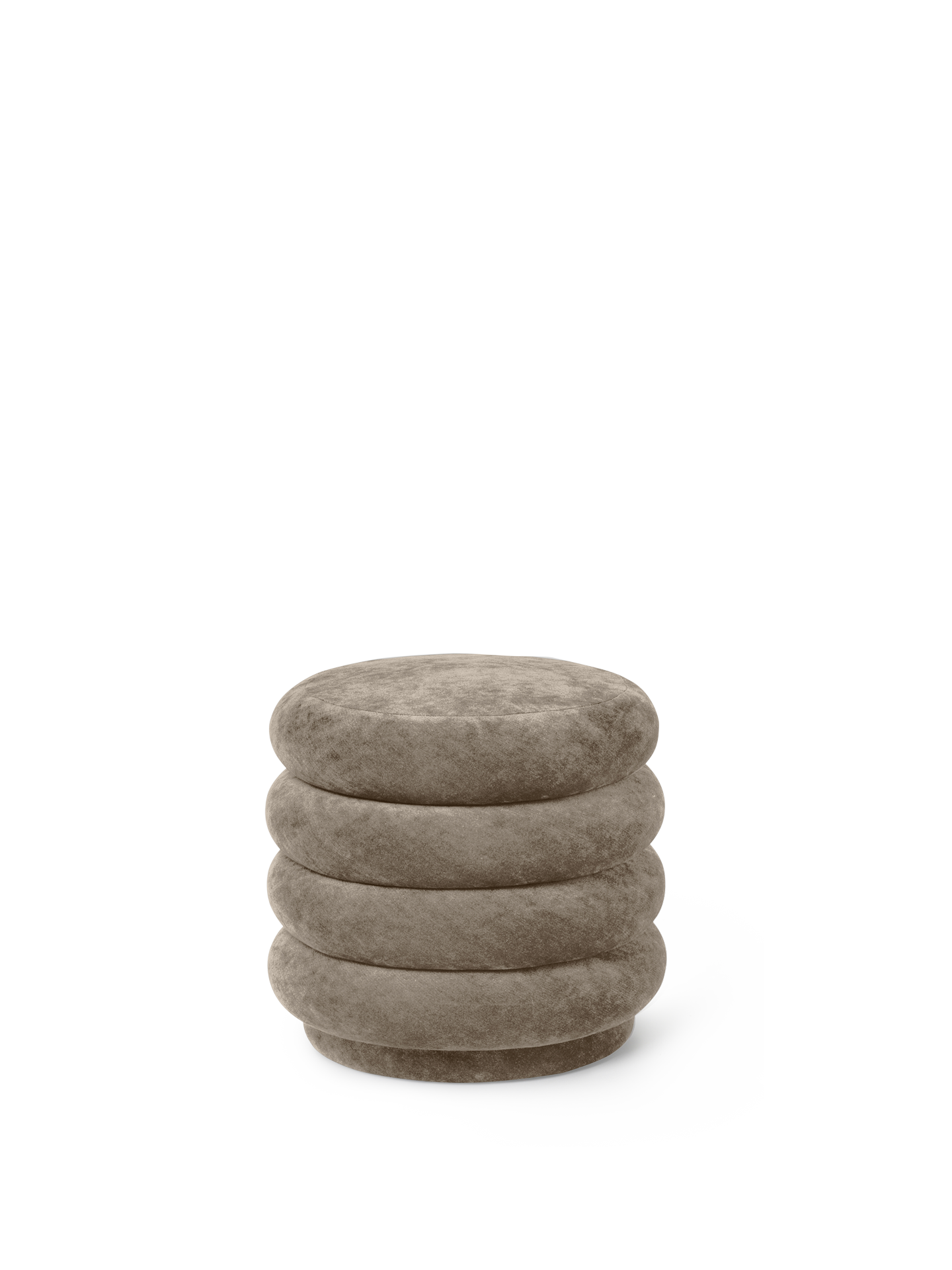 Pouf Round - Faded Velvet - Beige