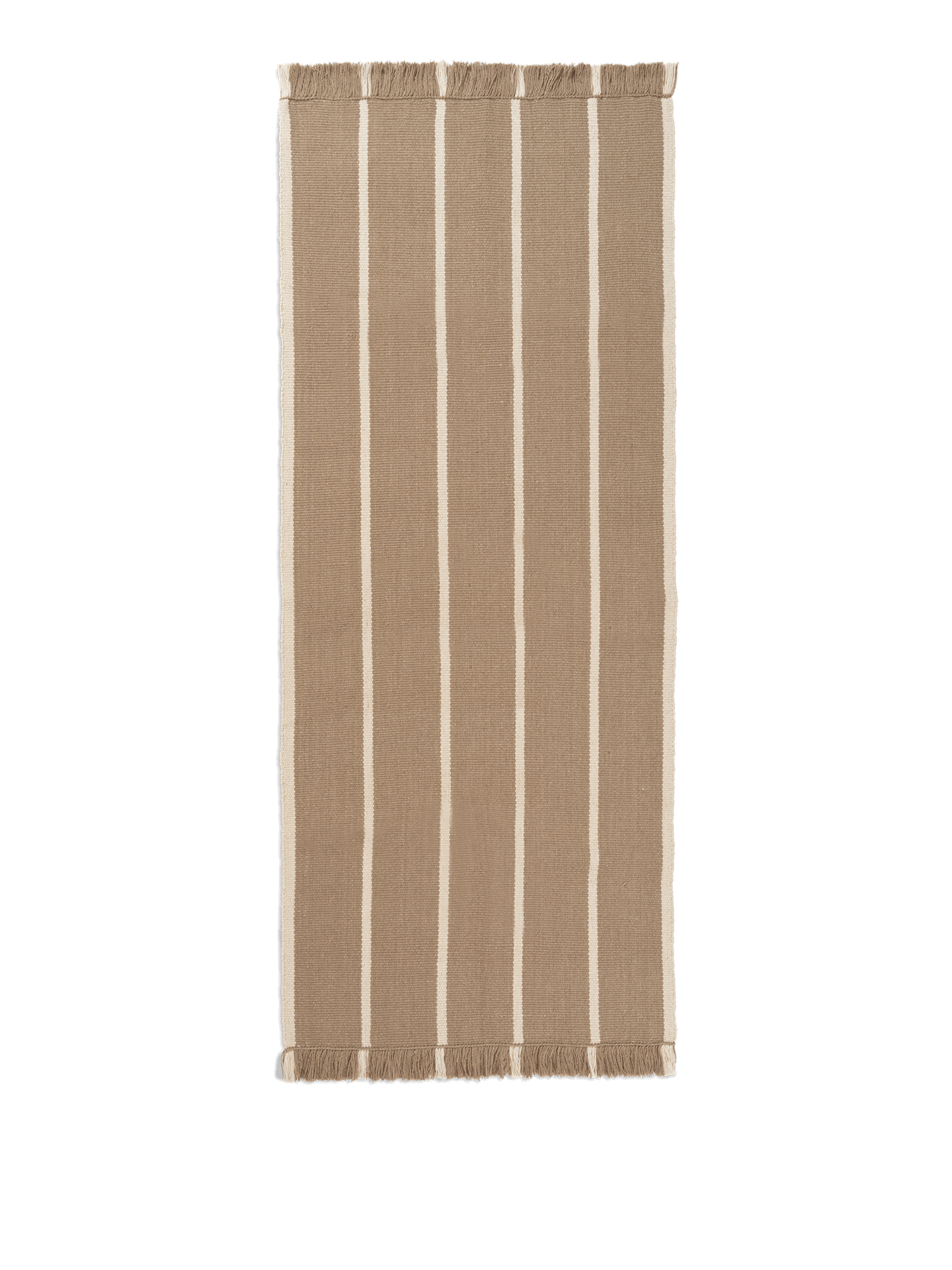 Calm Kelim Runner - Dark Sand/Off-White