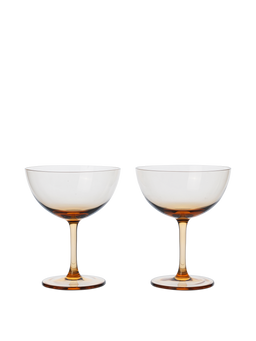Host Cocktail Glasses in Rosé, Set aus 2 Coupé-Gläsern mit Stiel