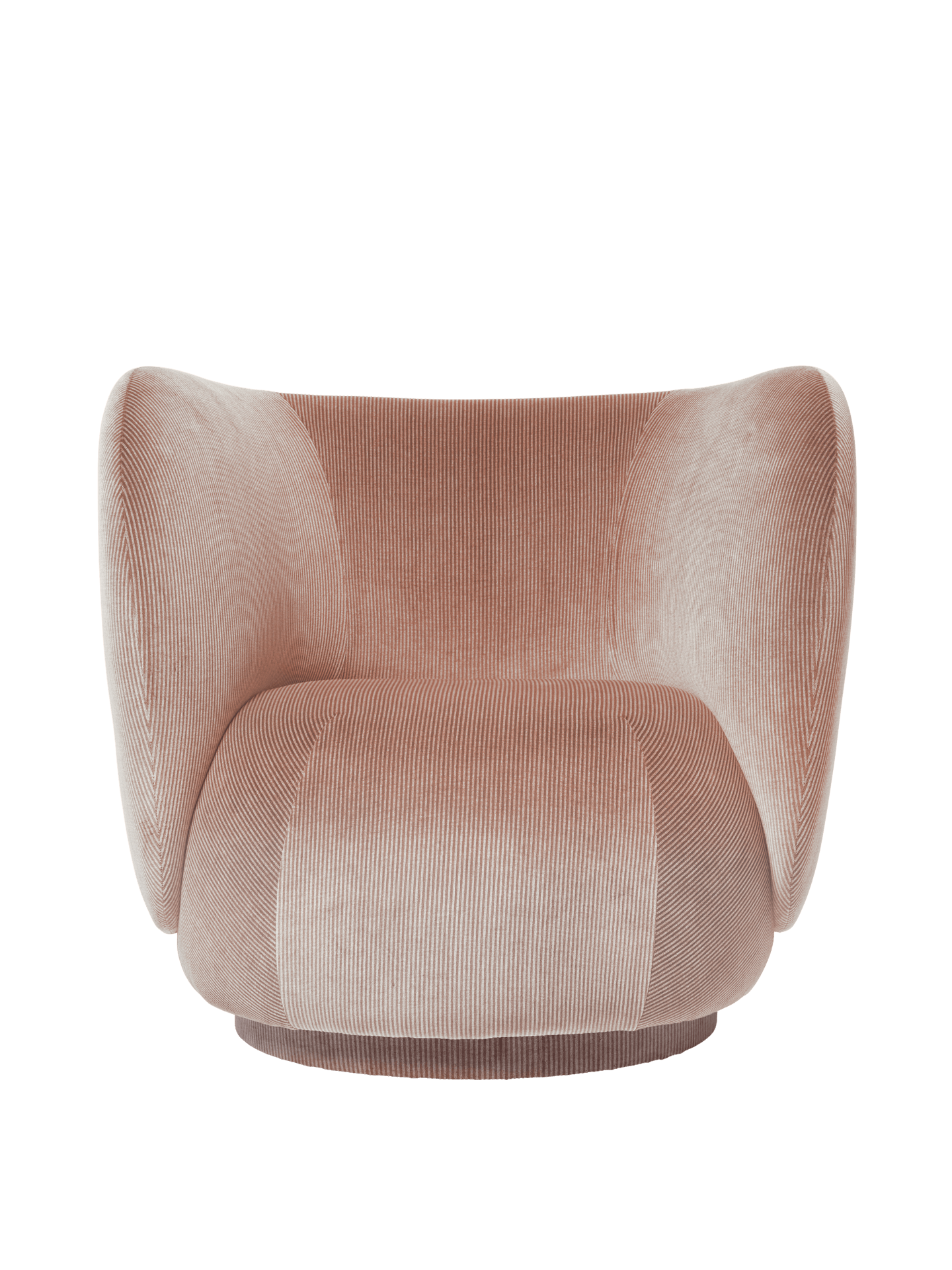 Rico Lounge Chair - Devoré Velvet - Blush