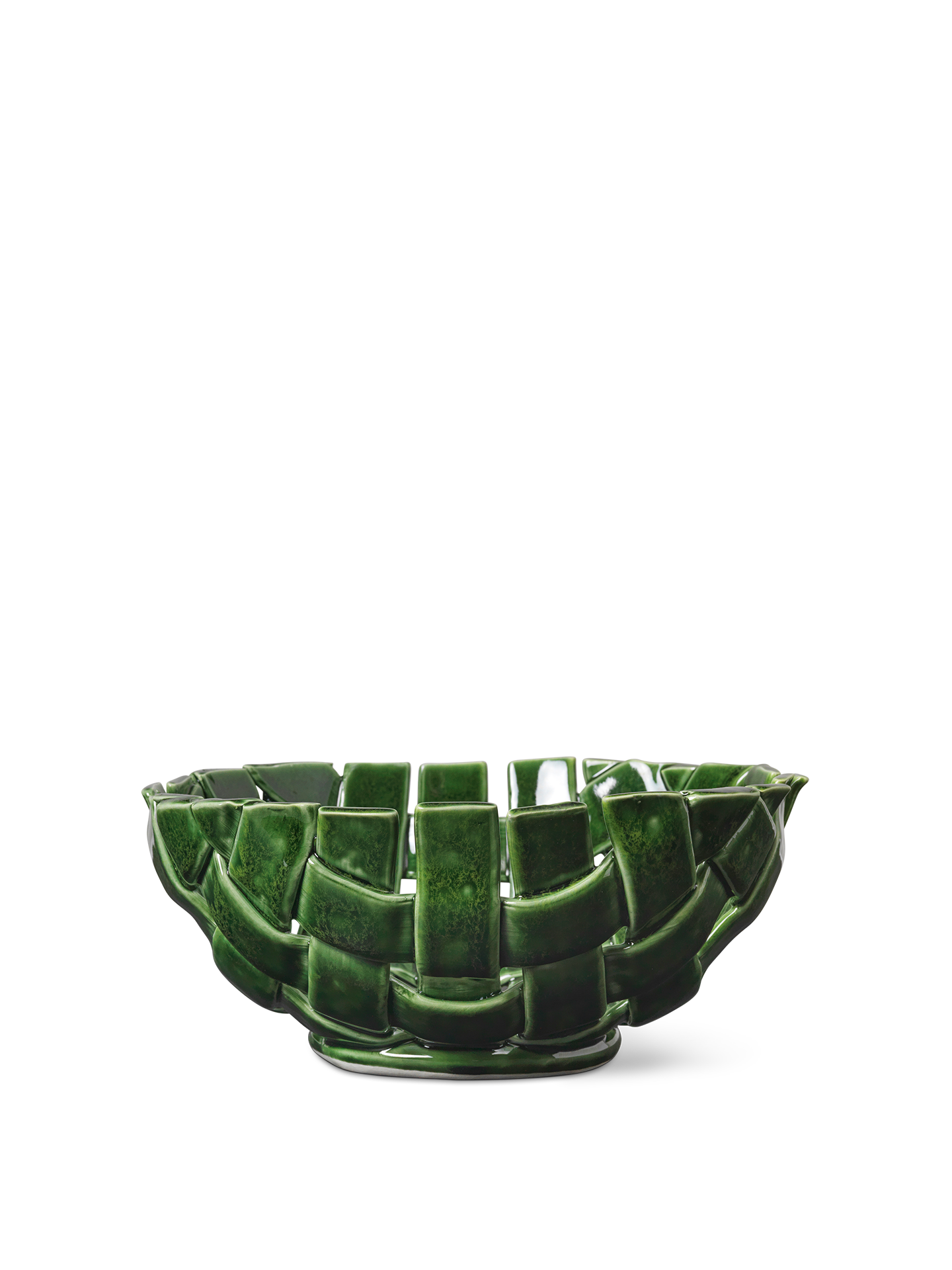 Plait Bowl - Ø24 - Emerald Green