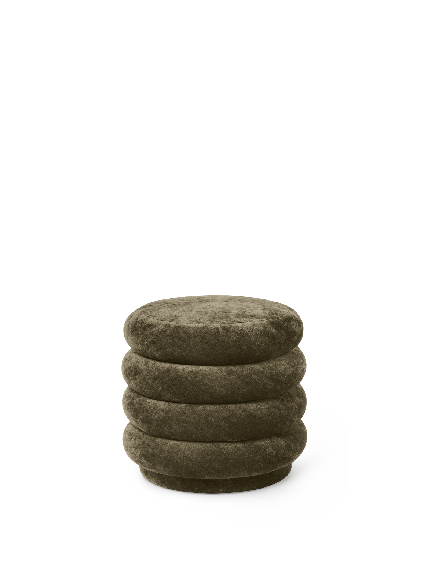 Pouf Round - Faded Velvet - Forest