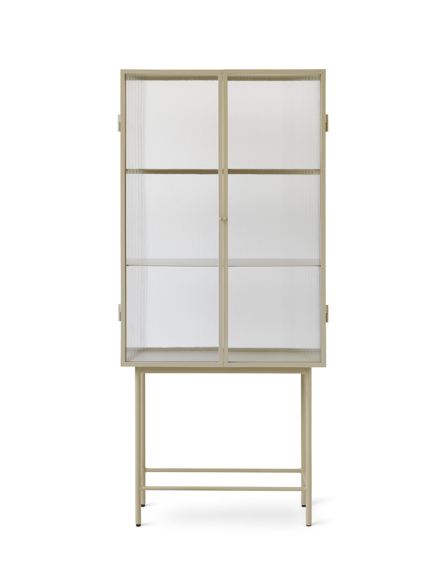 Haze Vitrine - Reeded Glass - Cashmere
