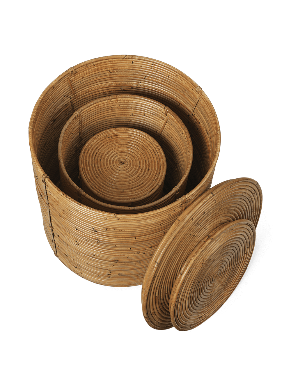 aufbewahrung ferm living Column Storage - 3-er Set - Natural Stained