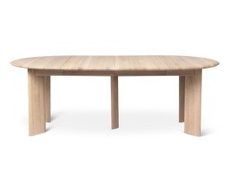 Bevel Table extensible avec deux rallonges en chêne huilé blanc