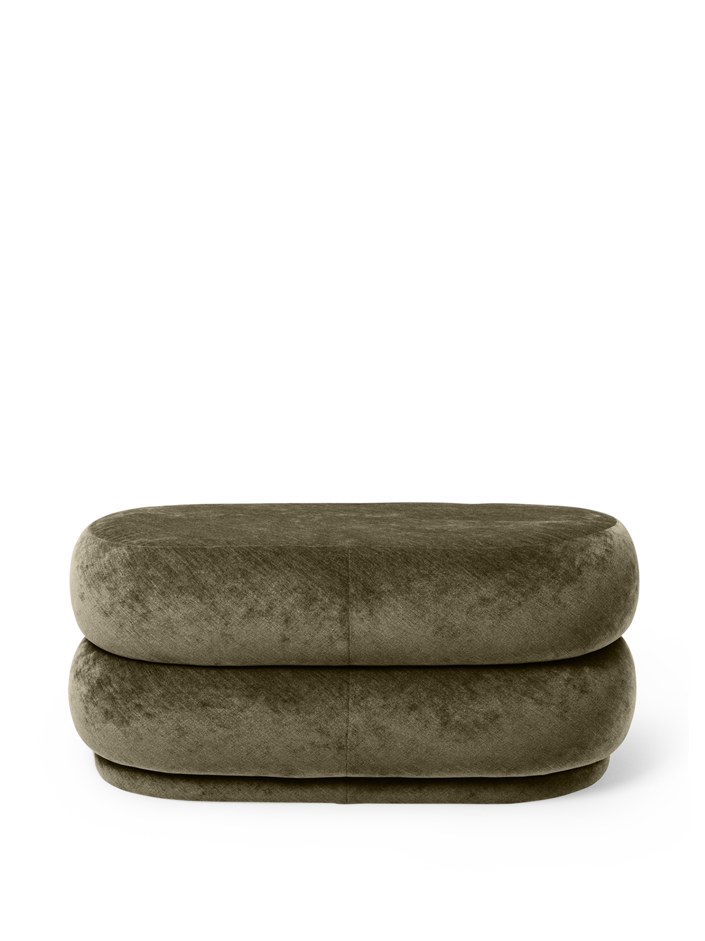 Pouf Oval - Faded Velvet - Forest