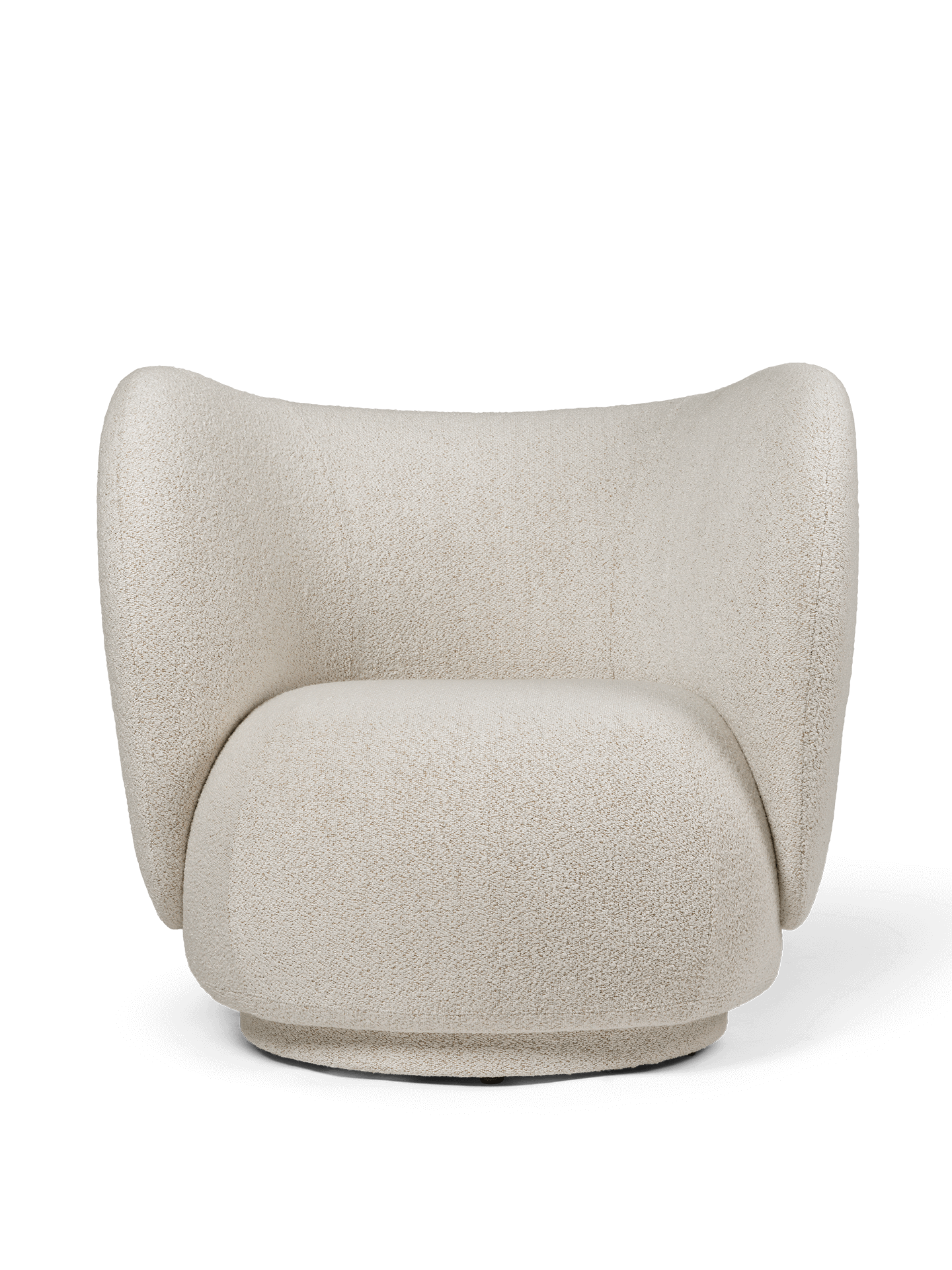 Rico Lounge Chair - Swivel - Soft Bouclé - Off-White/Sand