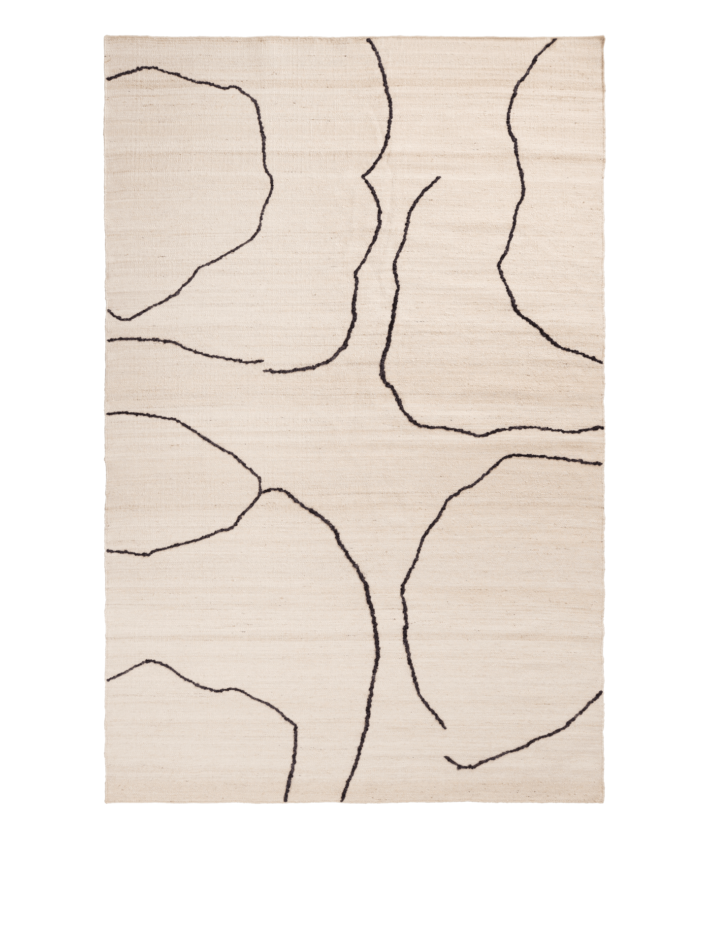 Gesso Jute Rug - Off-White/Dark Fig