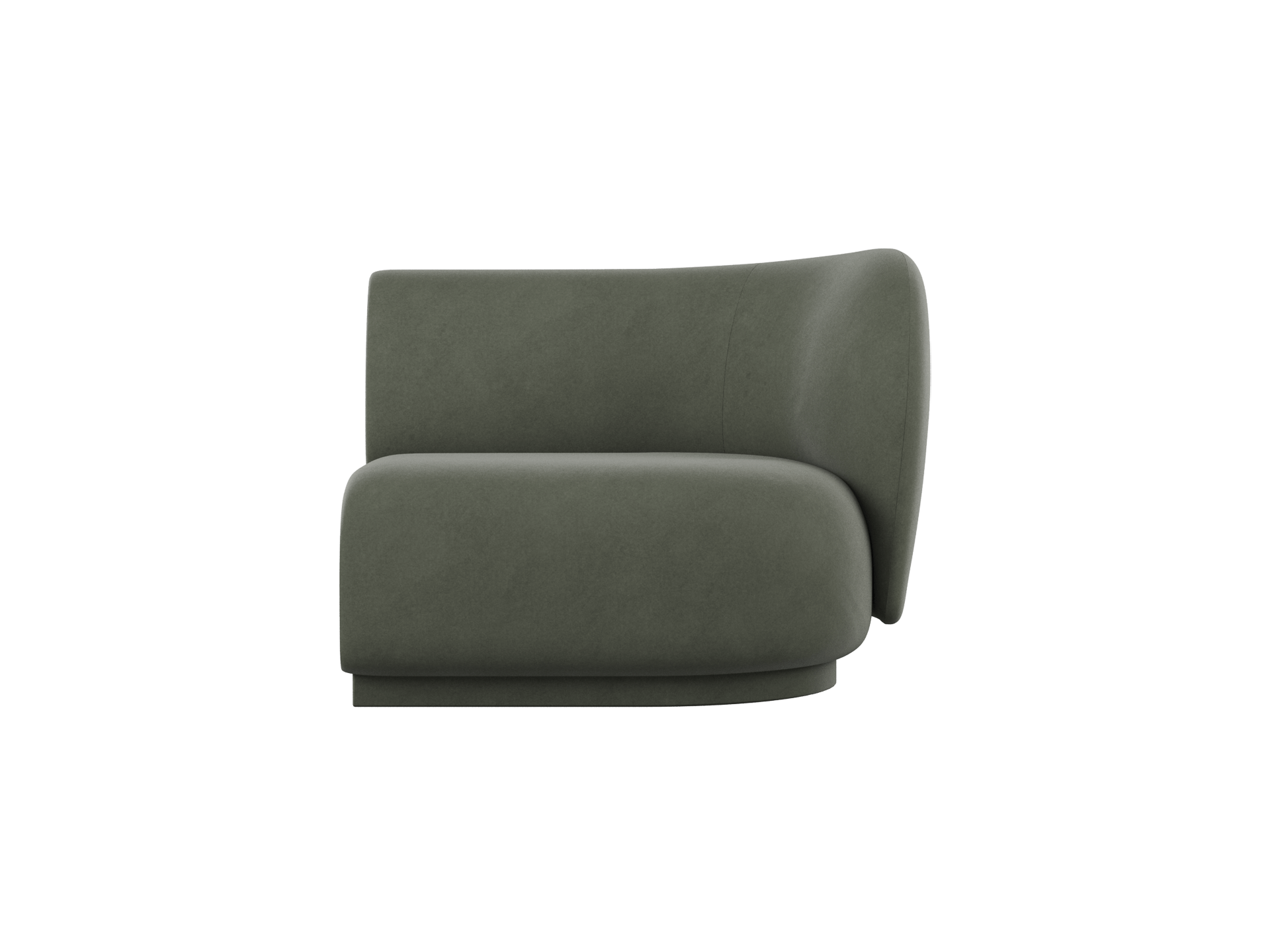 Rico Sofa Armrest Right - Rich Velvet - Pine