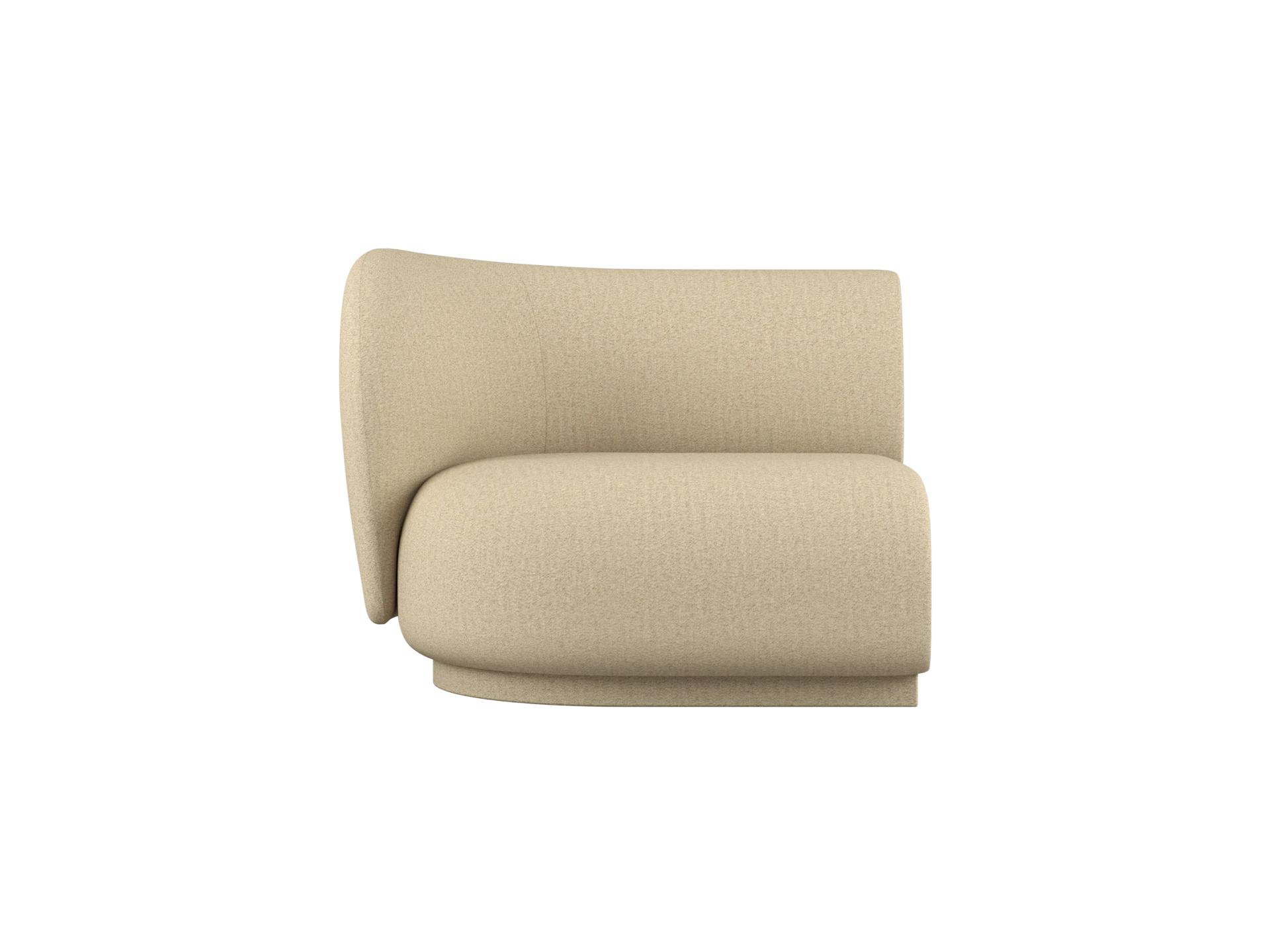 Rico Sofa Armrest Left - Raw Bouclé - Natural