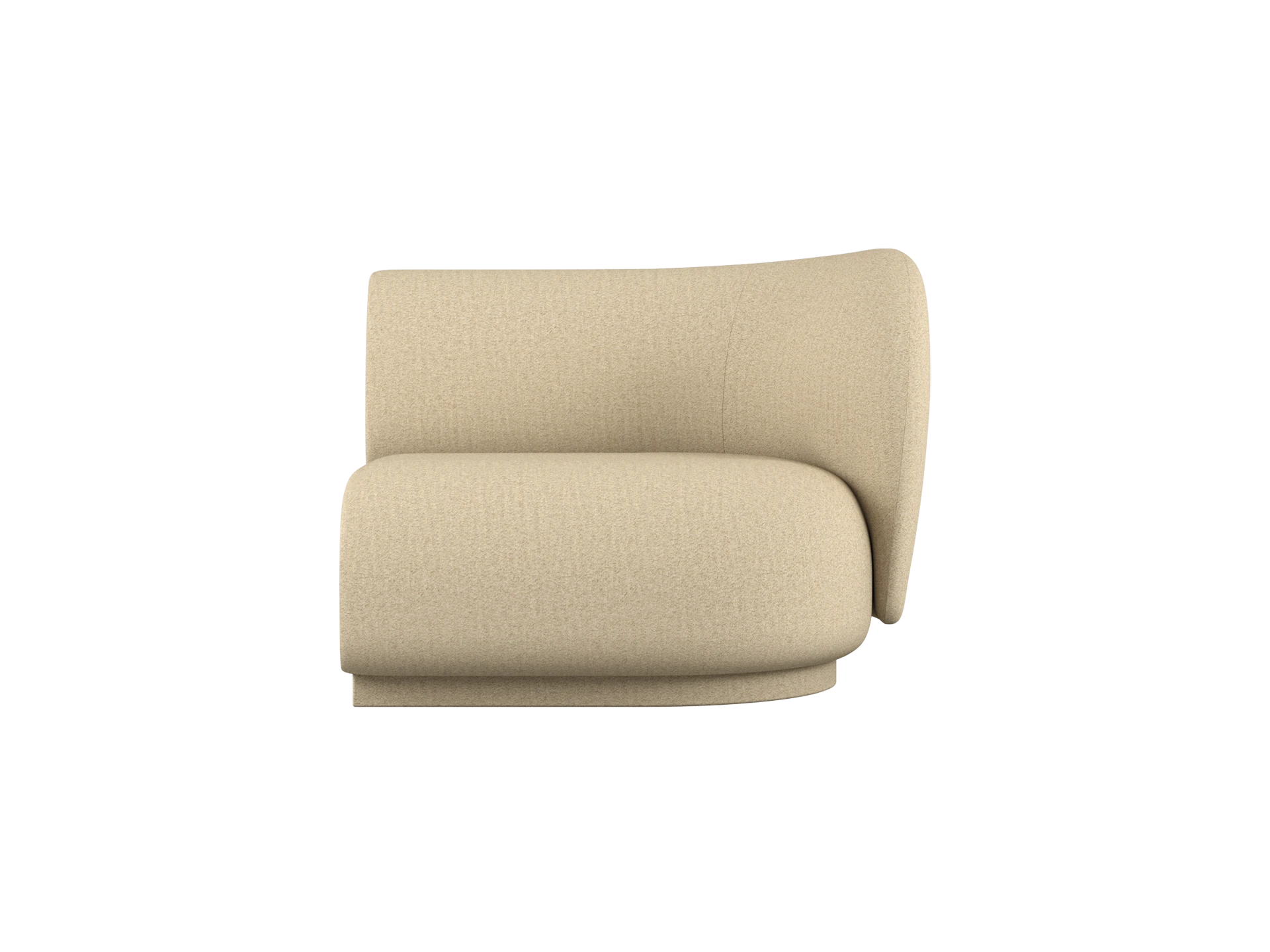 Rico Sofa Armrest Right - Raw Bouclé - Natural
