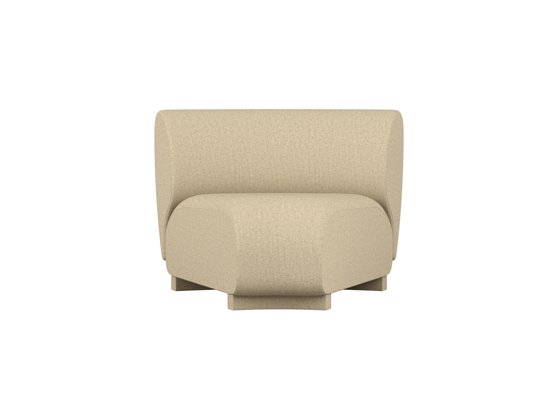 Rico Sofa Corner - Narrow - Raw Bouclé - Natural