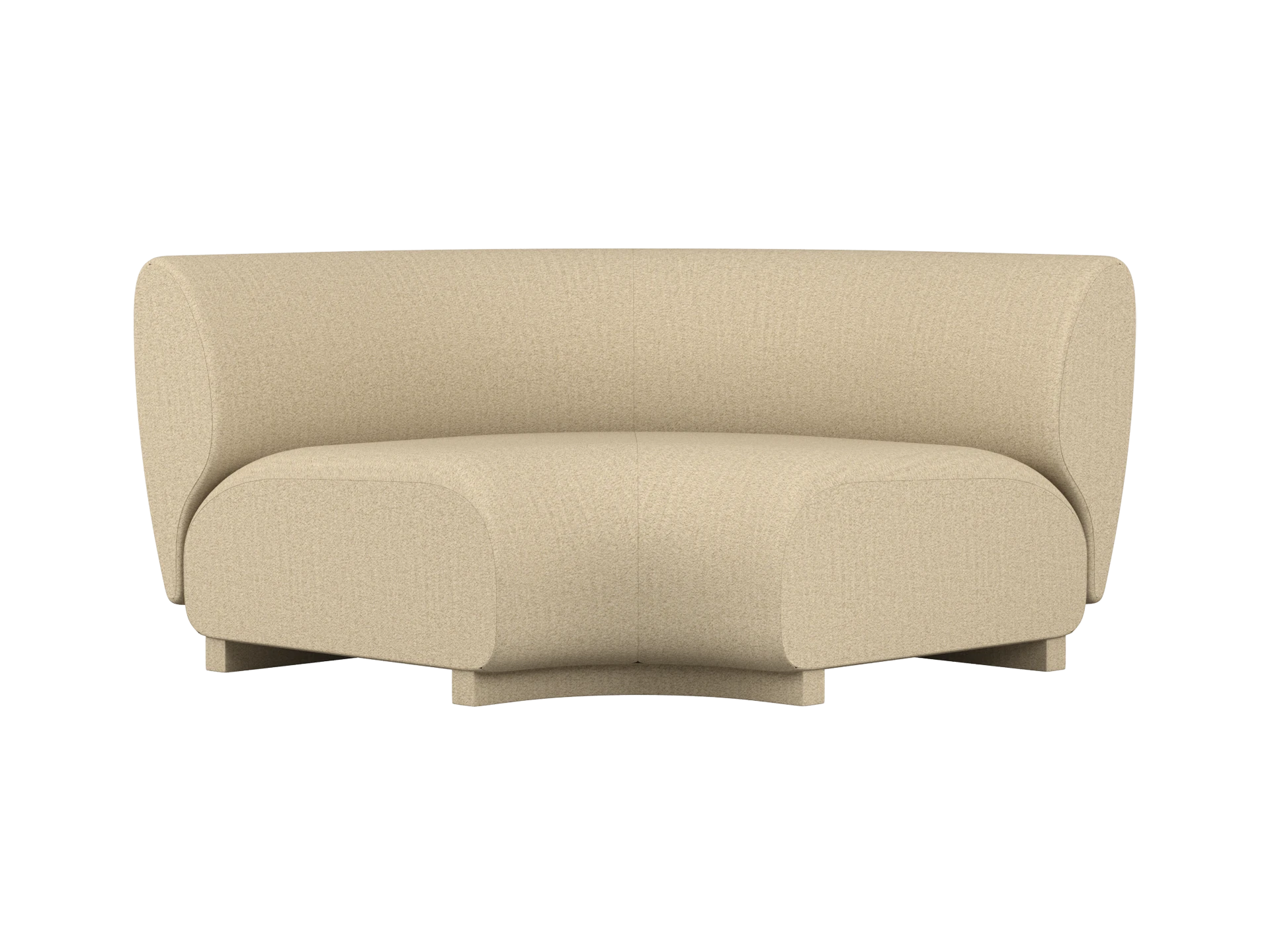 Rico Sofa Corner - Wide - Raw Bouclé - Natural