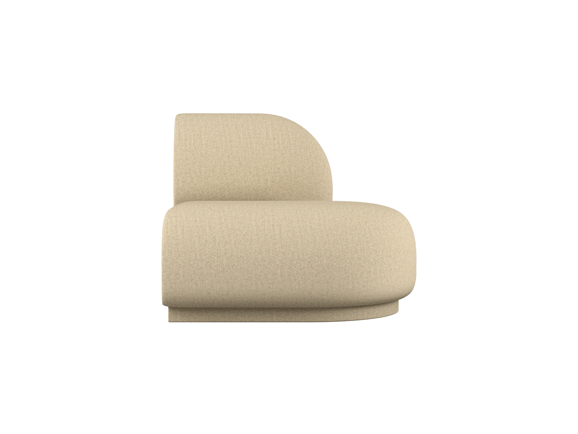 Rico Sofa Open End Left - Raw Bouclé - Natural