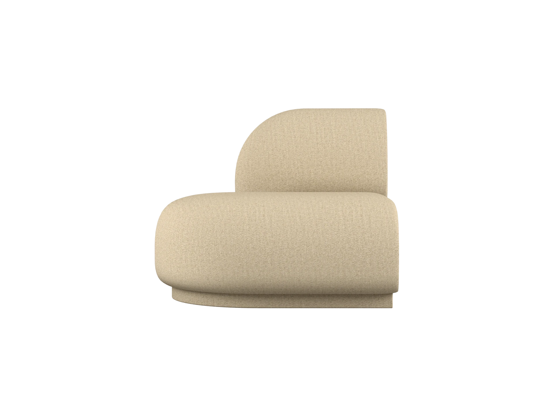 Rico Sofa Open End Right - Raw Bouclé - Natural
